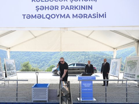 Kəlbəcərdə parkın təməli qoyuldu