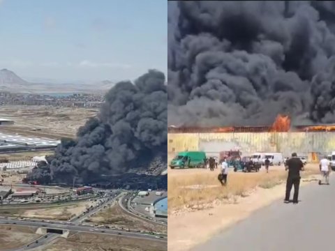 “Sədərək” ticarət mərkəzində GÜCLÜ YANĞIN