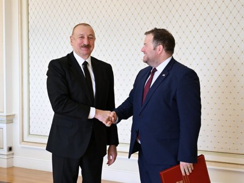 Britaniyanın dövlət naziri Bakıda:&nbsp;İlham Əliyevlə görüşdü - FOTO