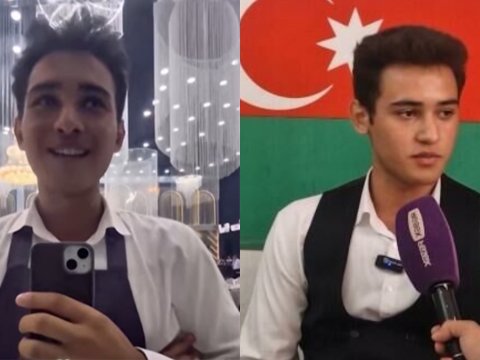 Tələbə olduğunu ofisiant işlədiyi toyda öyrəndi - VİDEO