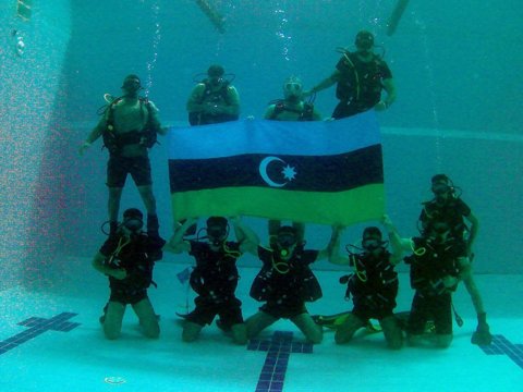 Dalğıc kurslarının buraxılış mərasimindən GÖRÜNTÜLƏR