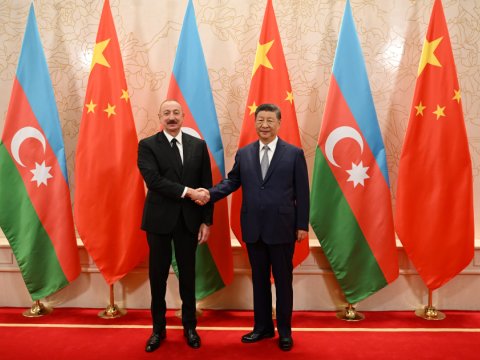 İlham Əliyev Çin lideri ilə görüşdü - FOTOLAR