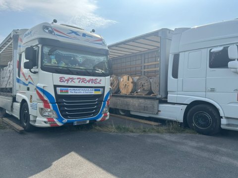 Azərbaycandan göndərilən humanitar yardım Ukraynaya çatdı