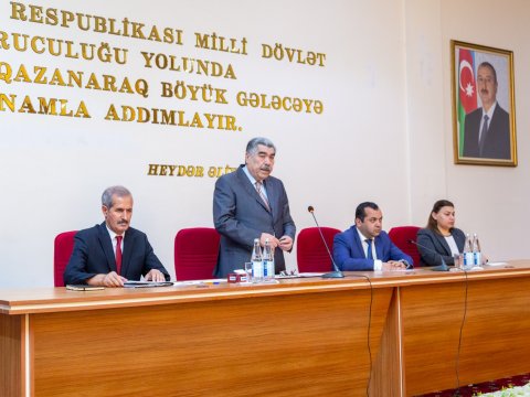 Salyanda pambıq yığımı ilə bağlı müşavirə keçirilib - FOTOLAR