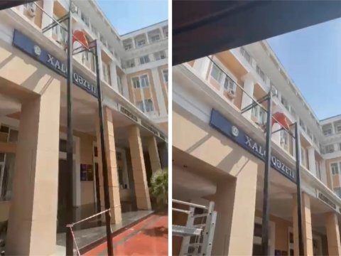 Bakıda tarixi abidəyə quraşdırılan konstruksiyalar söküldü