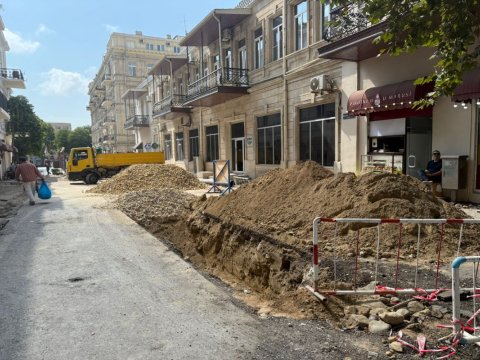 Bakı şəhərində piyada zonaları yaradılır - GÖRÜNTÜLƏR