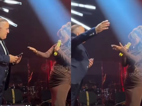 Aygün Kazımova müğənni həmkarını pərt etdi - VİDEO