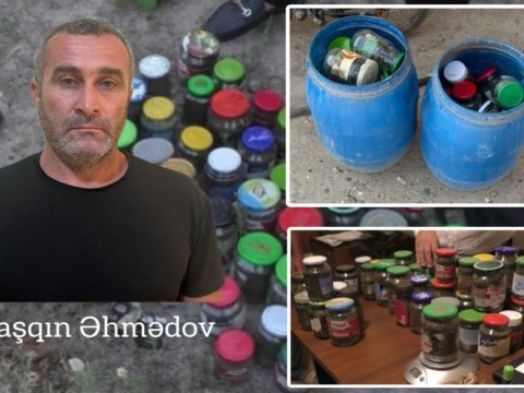 3 kq narkotiki şüşə bankalarda gizlədən şəxs saxlanıldı