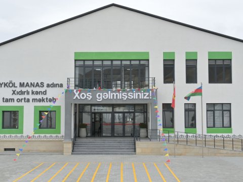 Xıdırlı kənd tam orta məktəbi istifadəyə verildi - FOTOLAR