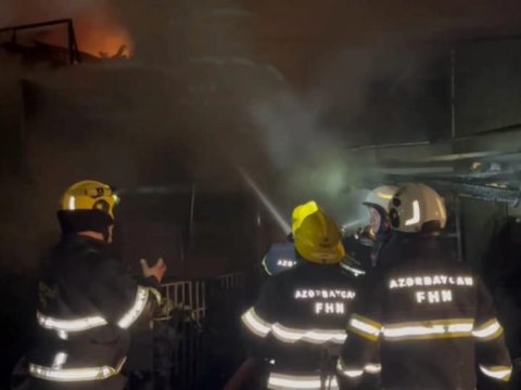 Təkər bazarında YANĞIN