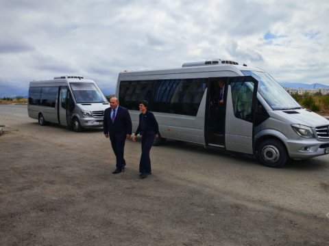 Avropa komissarı Ağdamda - FOTO