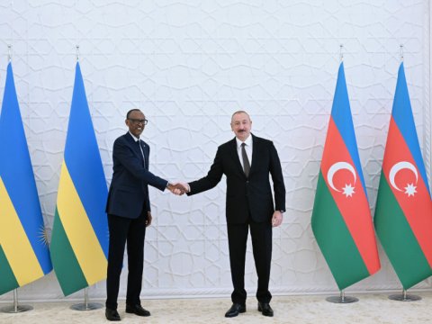 Liderlərin görüşündən görüntülər