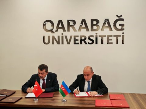Nazirlər Qarabağ Universitetində protokollar imzaladılar - FOTOLAR