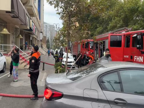 Polis Bakıdakı yanğınla bağlı hərəkətə keçdi