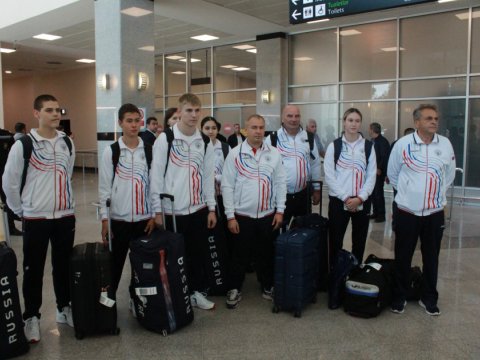 Rusiya idmançıları Azərbaycana gəldi - FOTOLAR