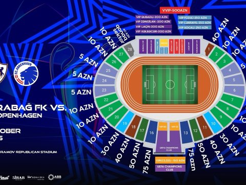 “Qarabağ”-“Kopenhagen” oyunu üçün bilet QİYMƏTLƏRİ