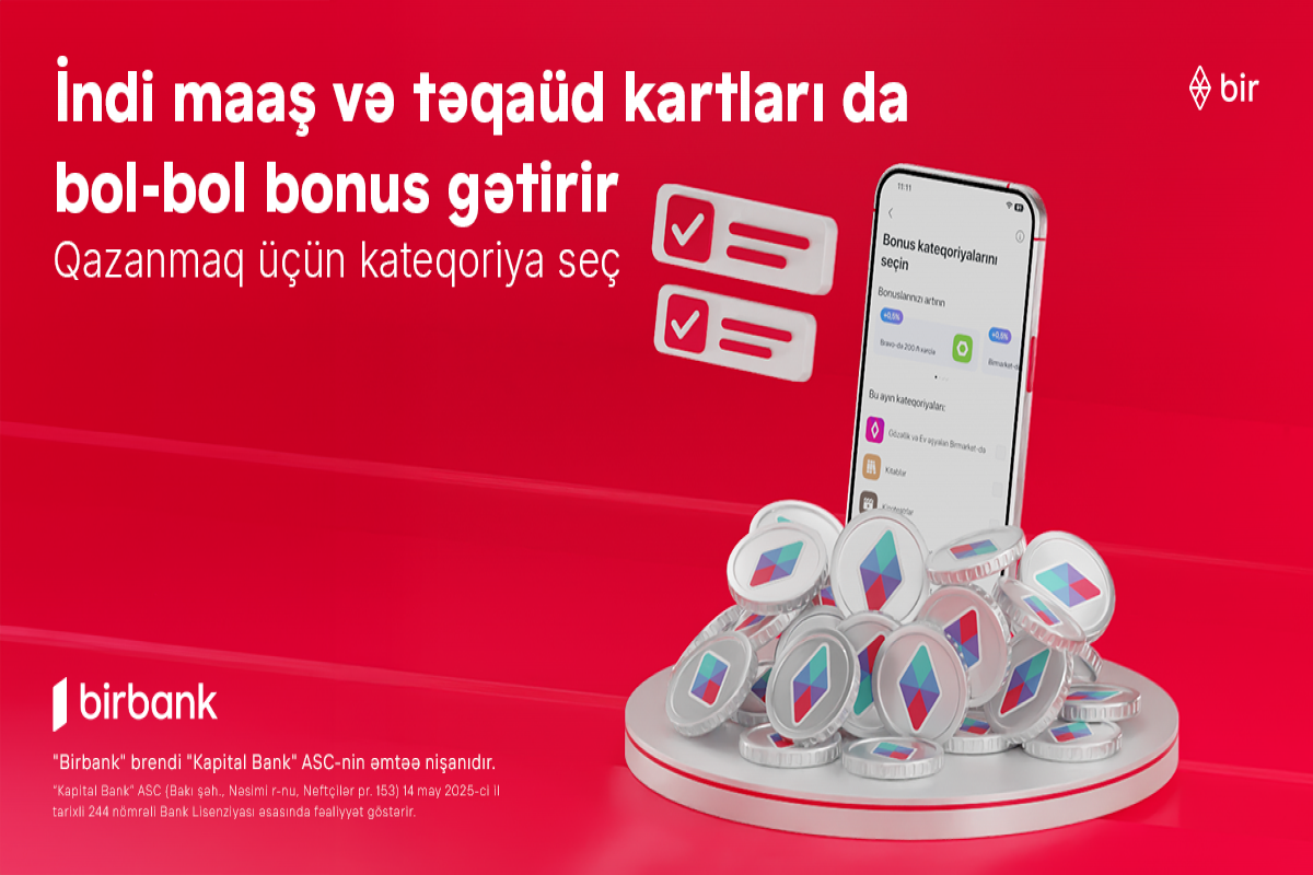 Əməkhaqqı və təqaüd kartlarında bonuslar dövrü başlayır