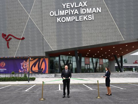 Prezident Yevlax Olimpiya İdman Kompleksinin AÇILIŞINDA