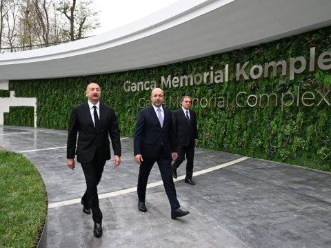 Prezident Gəncə Memorial Kompleksinin açılışında