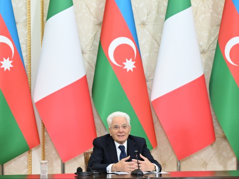 İtaliya bu dostluqdan çox fərəhlənir - Sercio Mattarella
