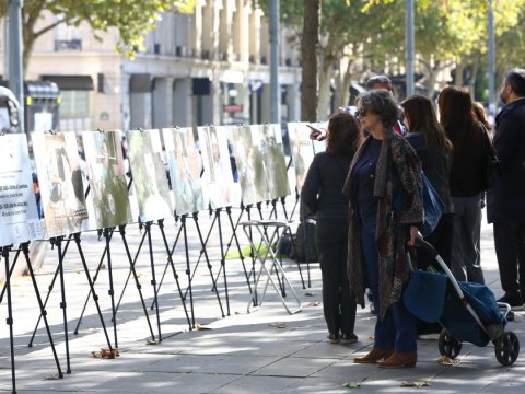 Parisdə Ermənistanın mina müharibəsi əleyhinə FOTOSƏRGİ