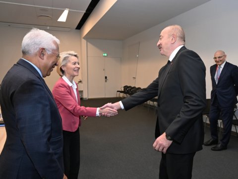 İham Əliyev Antonio Koşta və Lyayenlə görüşdü - FOTO