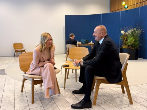 İlham Əliyevlə Meloni görüşdü - FOTO