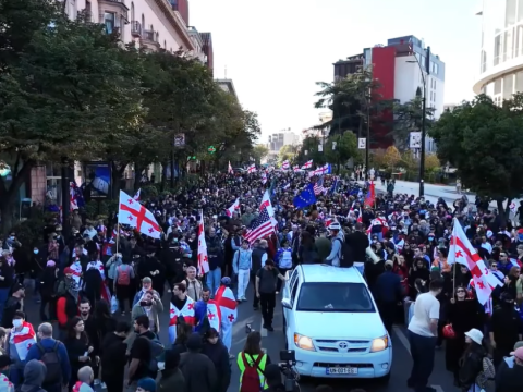 Tbilisidə etirazlar başladı