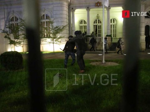 Tiflis\'te ortalık karıştı: protestocular Cumhurbaşkanlığı Sarayı\'nın arazisine baskın düzenlediler - FOTOĞRAFLAR