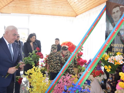 Şəhid Elmar Nəbiyevin xatirəsi anılıb - FOTOLAR