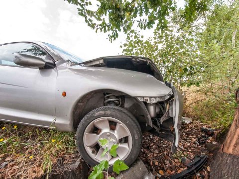 Şabranda maşın ağaca çırpıldı - Sürücü öldü