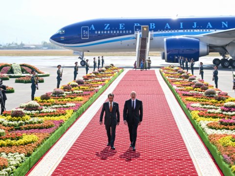 İlham Əliyev Tacikistanda - FOTOLAR