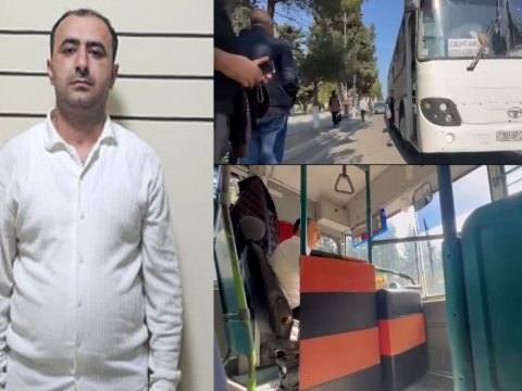 Narkotikin təsiri ilə avtobusu sürən şəxs həbs olunub - VİDEO