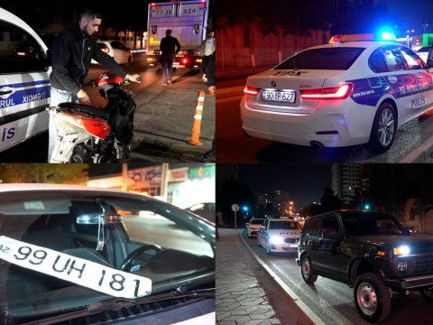 Gecə Xırdalanda səs-küy yaradan şəxslər saxlanıldı - VİDEO