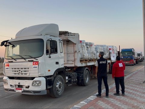 Гуманитарная помощь из Турции в Газу 