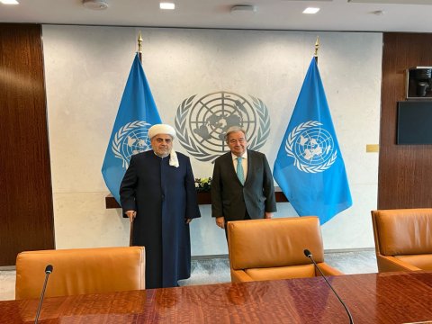 Şeyx BMT-nin Baş Qərargahında Antonio Quterreşlə görüşdü
