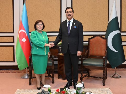Sahibə Qafarova Pakistan Senatının sədri ilə görüşdü