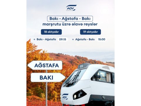 Bakı-Ağstafa qatarına əlavə reyslər təyin edildi - CƏDVƏL