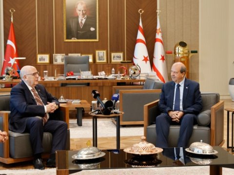 Deputatlar Prezident Ersin Tatarla görüşdü - FOTOLAR