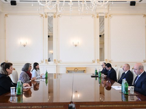 BMT rəsmisi İlham Əliyevin qəbulunda - FOTOLAR 