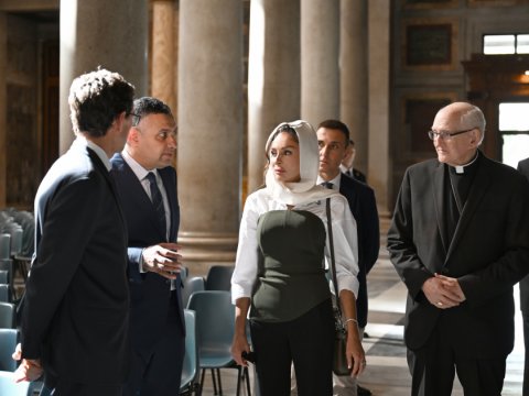 Mehriban Əliyeva Vatikanda bərpa işləri ilə tanış oldu