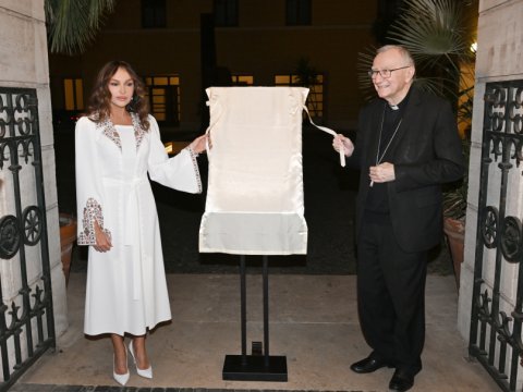 Azərbaycanın Vatikandakı səfirliyinin inzibati ofisi açıldı - Mehriban Əliyeva iştirak etdi