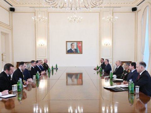 Amerika admiralı Bakıda - İlham Əliyev qəbul etdi