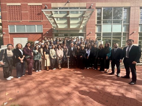 Nazir ABŞ-da təhsil alan azərbaycanlı tələbələrlə görüşdü - FOTOLAR