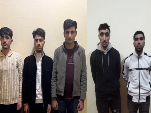 Azərbaycan sərhədini pozan əcnəbilər tutuldu - FOTOLAR