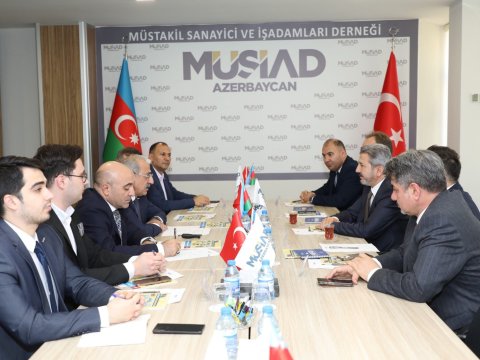 Türkiyənin Əmək və Sosial Müdafiə Nazirliyinin nümayəndə heyəti MÜSİAD Azərbaycanı ziyarət edib