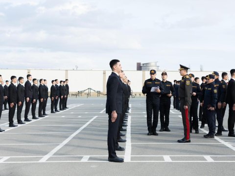 Vilayət Eyvazov sıra baxışı keçirdi - FOTO