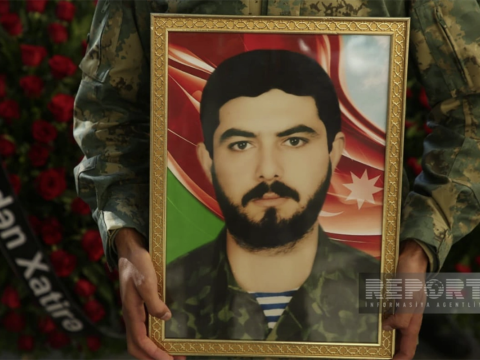 İtkin şəhidimizlə vida mərasimi keçirildi - FOTOLAR