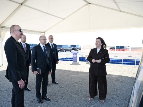 Prezident Cəbrayılda iki stansiyasının təməlini qoydu - FOTO