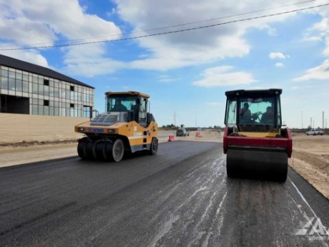 Zığ dairəsi-Hava Limanı yoluna birləşdirən yanaşma yolları tikilir - VİDEO